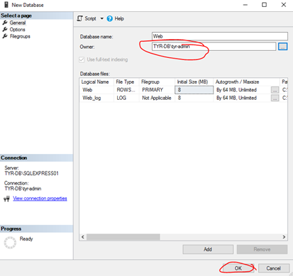Create the database