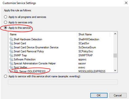 Custom Service Settings