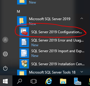 Open SQL Configuration Manager