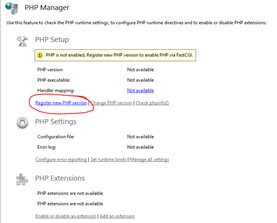 Register New PHP version