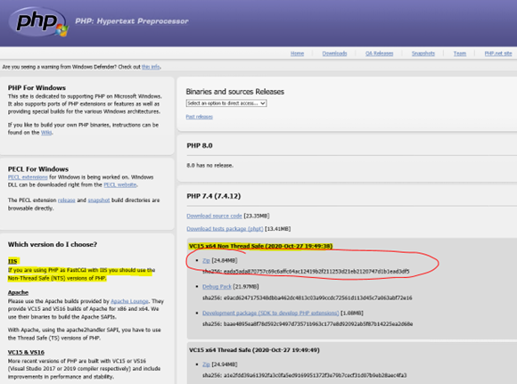 PHP Zip file download