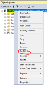 Restart SQL Instance