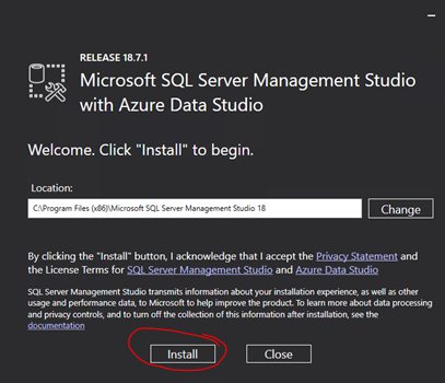 SSMS Setup