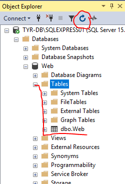 Verify the table creation