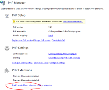 Enable WinCache